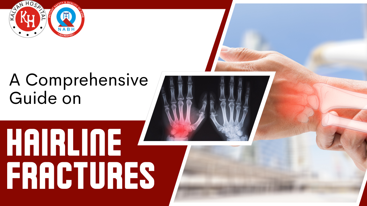 an X-ray of a hand with highlighted fracture area and an illustration of wrist pain