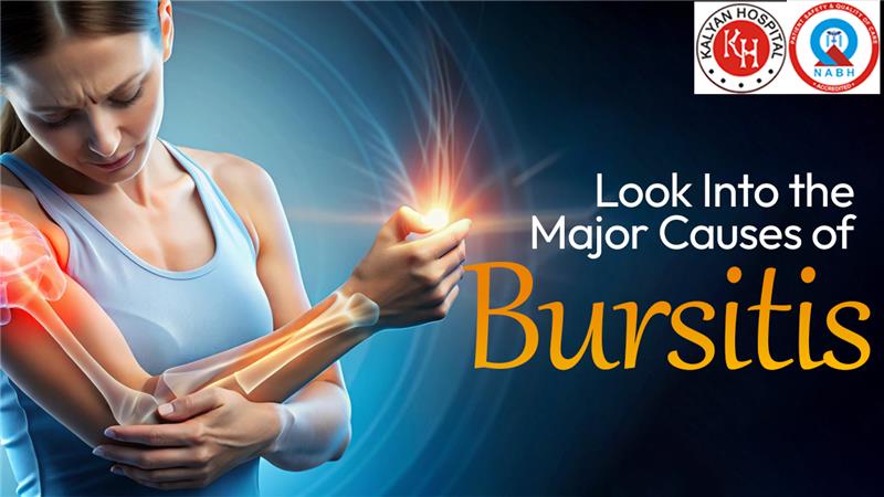 Woman holding her painful elbow with highlighted joint area